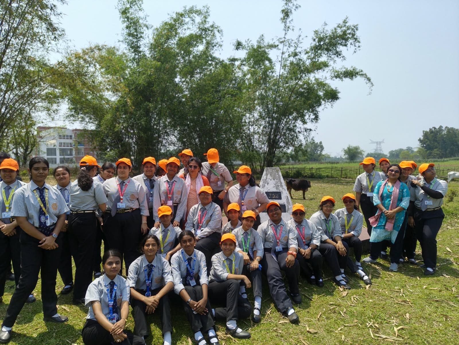 Students participating in a field visit